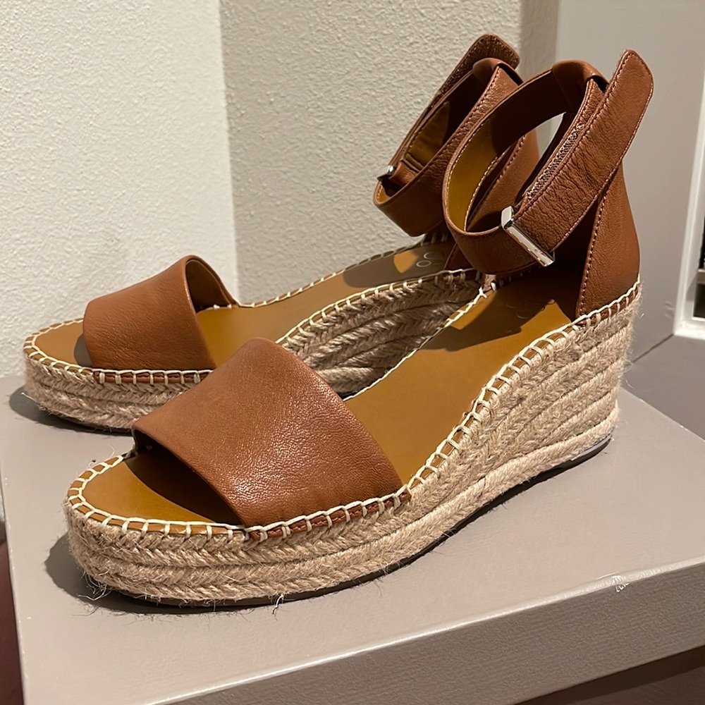 Franco Sarto Clemens Tan Espadrille Wedge Sandal